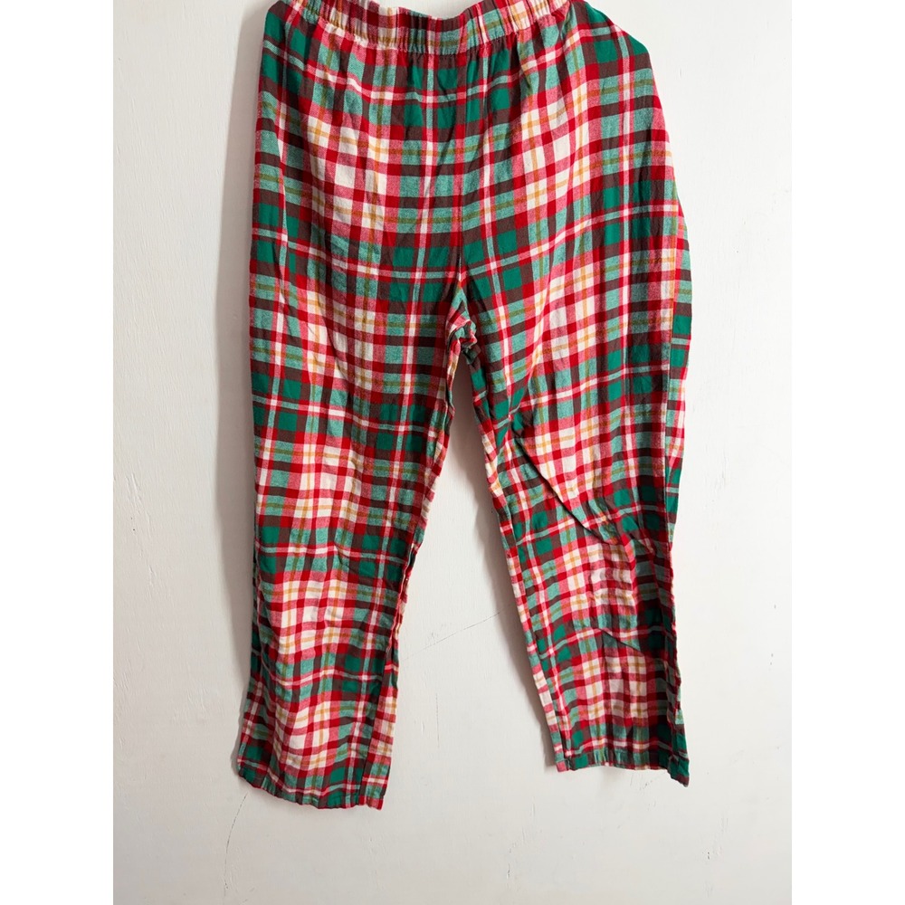 Jammies For Your Families Mens Large Red Green Plaid Flannel Pajama Pants Cotton